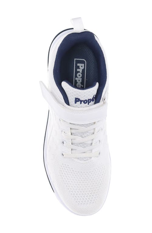 Shop Propét Travelactiv Axial Fx Sneaker In White/navy