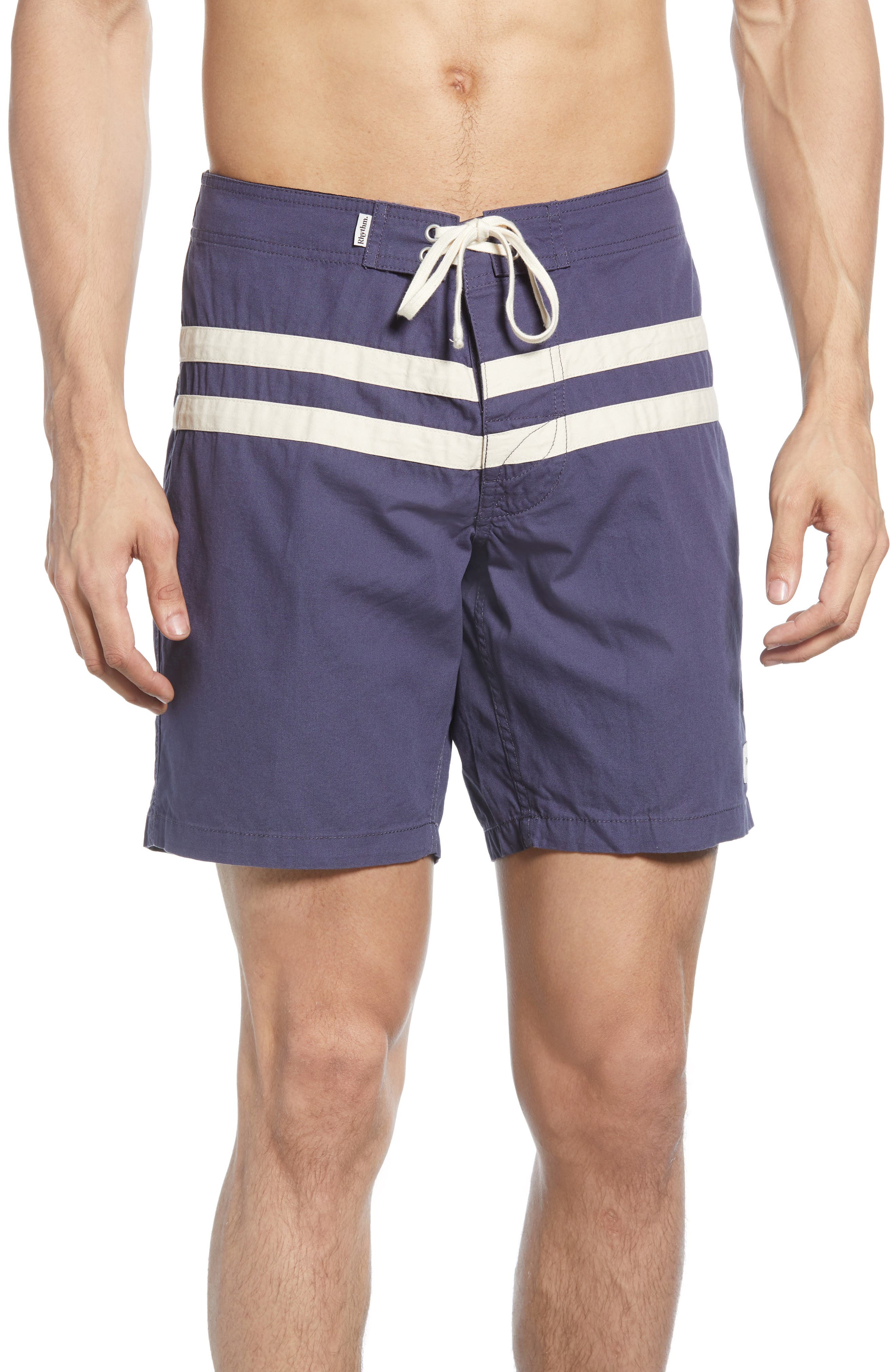Rhythm Heritage Swim Trunks, Blue