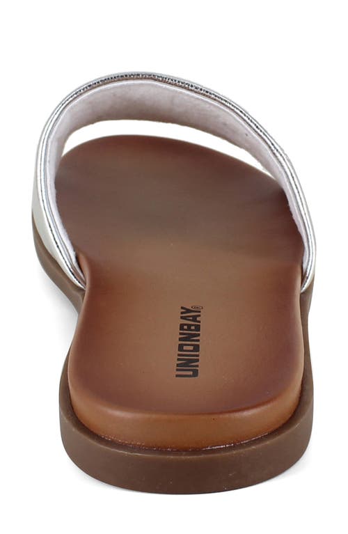 Shop Unionbay Renee Slide Sandal In Silver