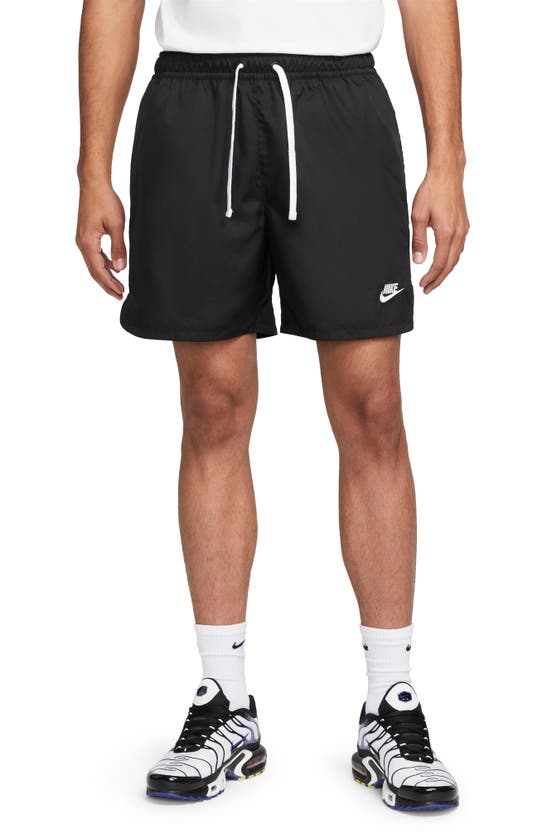 Nike Woven Lined Flow Shorts In Black/ White