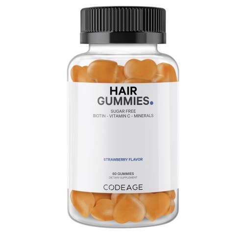 Codeage Hair Gummies, Biotin 5000 mcg, Sugar Free Nails & Skin Gummy Multivitamin, Zinc, Folic Acid, 60 ct in White at Nordstrom