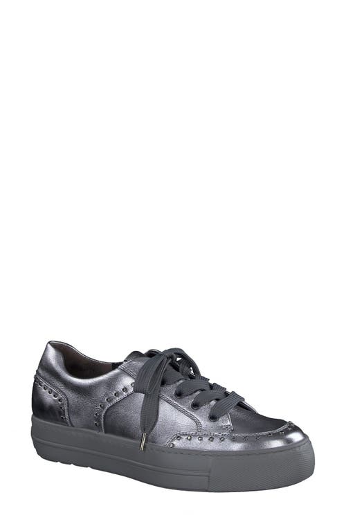 Shop Paul Green Waverly Platform Sneaker In Clay Metallic Nappa