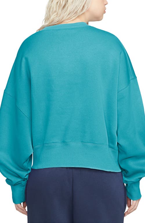 Shop Nike Phoenix Fleece Crewneck Sweatshirt In Dusty Cactus/sail