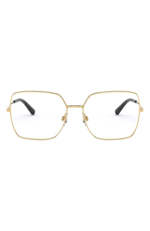 Dolce&Gabbana 54mm Square Optical Glasses in Gold 