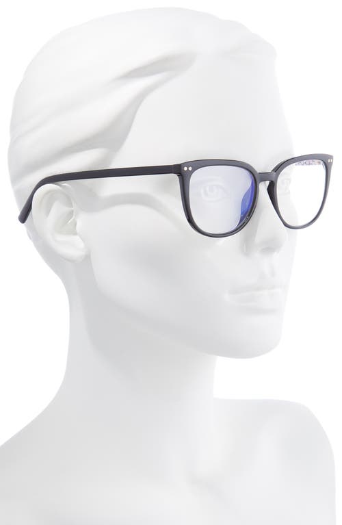 Kate Spade New York Albi 52mm Blue Light Blocking Reading Glasses In Black/clear