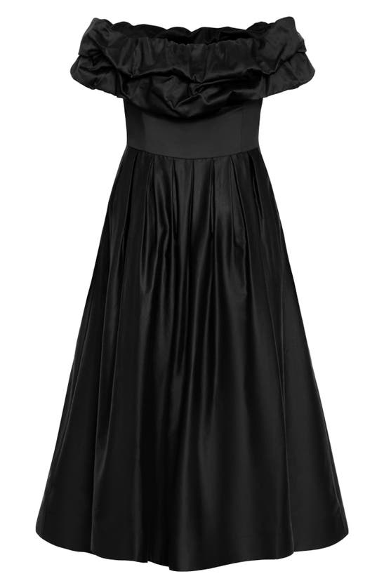 Shop City Chic Mayah Off The Shoulder Maxi Dress In Black