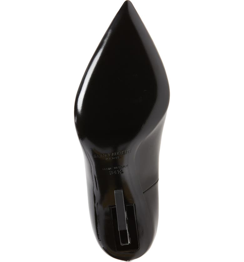 Saint Laurent Opyum YSL Pointed Toe Pump, Alternate, color, BLACK/ BLACK