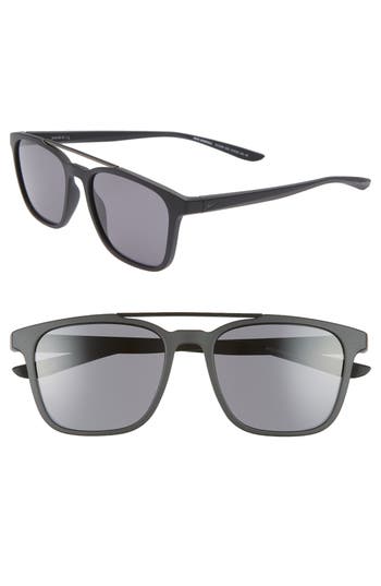 Nike Windfall 54mm Square Sunglasses In Matte Black/dark Grey