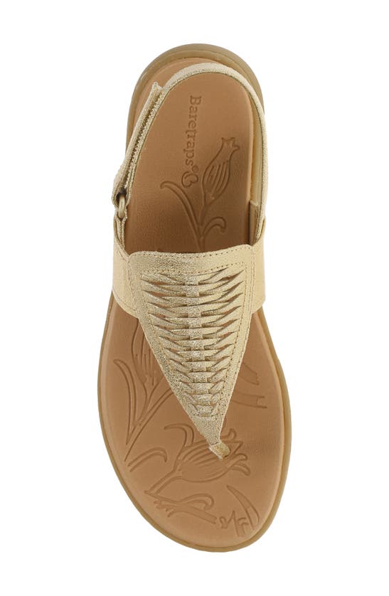 Baretraps Quincy T-strap Sandal In Old Gold
