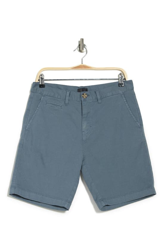 14th & Union Wallin Stretch Twill Chino Shorts In Blue Mirage