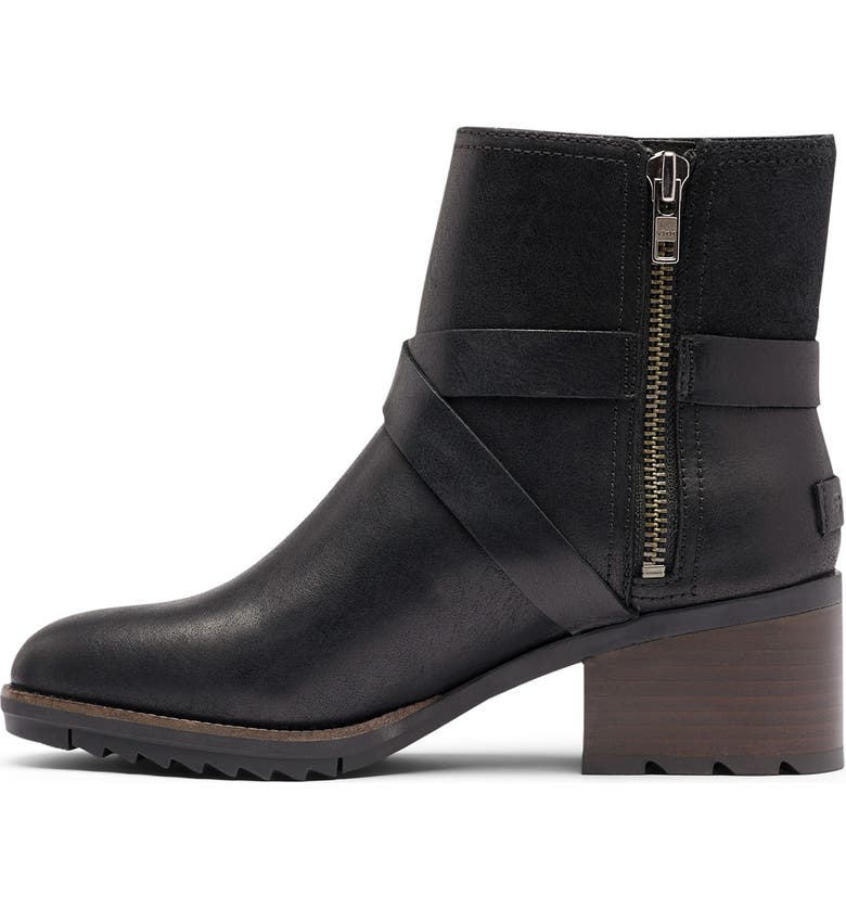 Cate Leather Buckle Bootie