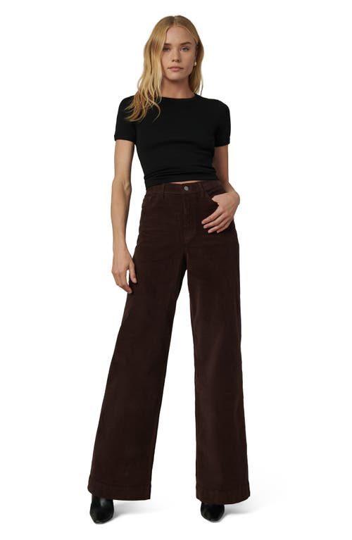 Shop Joe's The Mia High Waist Wide Leg Corduroy Jeans In Coffee Bean