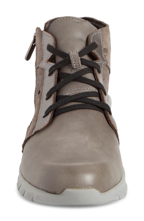 Naot Polaris High Top Sneaker In Foggy Gray Leather