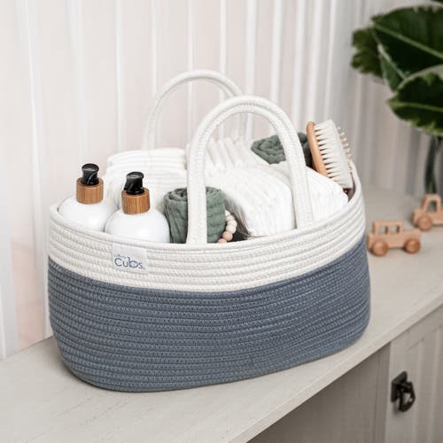 Comfy Cubs Rope Diaper Caddy Organizer In Pacific Blue