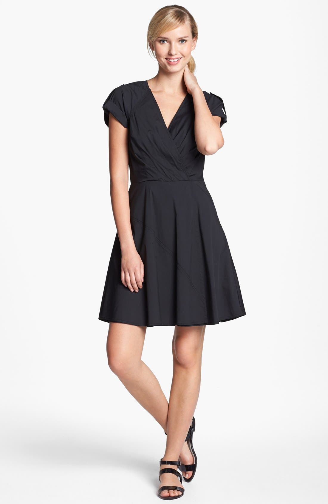 Laundry by Shelli Segal Fit & Flare Poplin Dress (Petite) Nordstrom