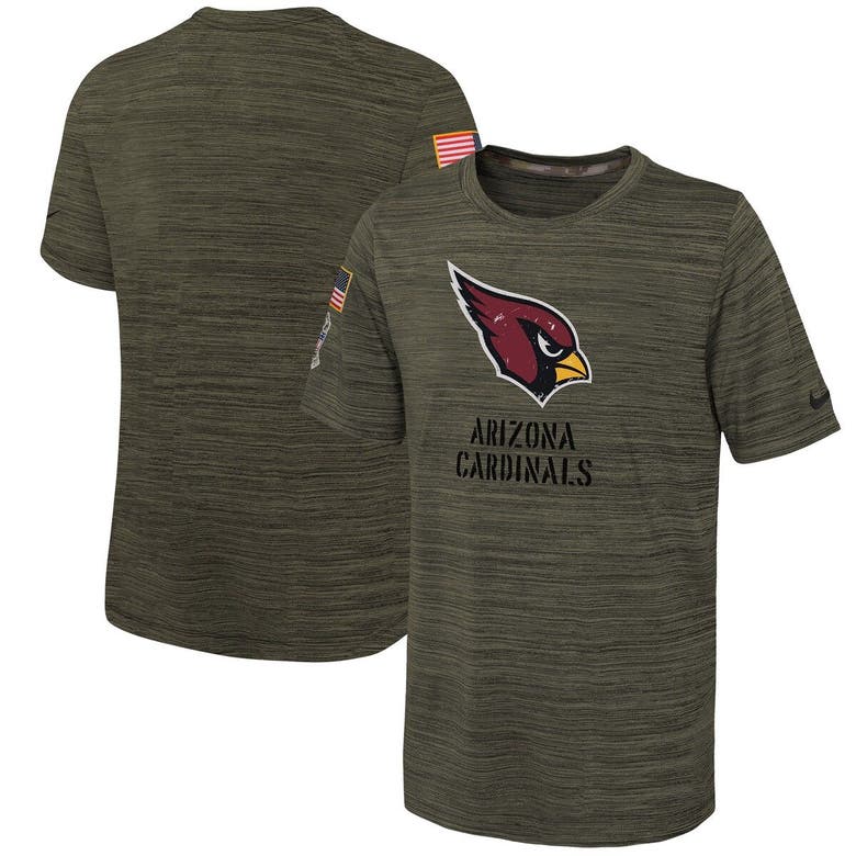 Nike Kids' Youth  Olive Arizona Cardinals 2022 Salute To Service Velocity T-shirt