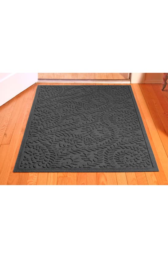Shop Bungalow Flooring Waterhog Boxwood Floor Mat In Charcoal