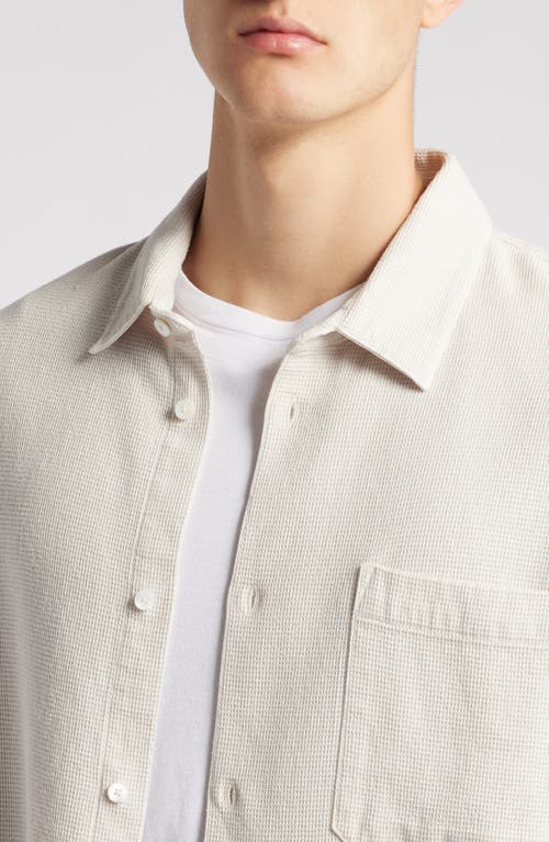 Shop Frame Thermal Button-up Shirt In Off White