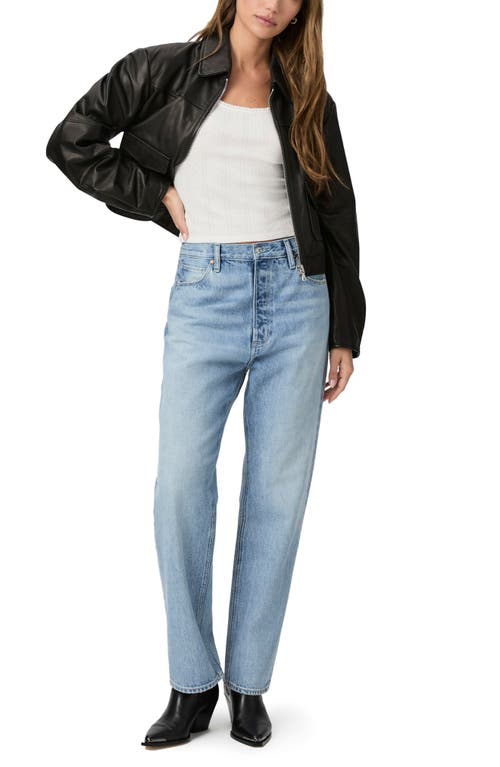 Shop Paige Sawyer High Waist Straight Leg Jeans In Britain Distressed