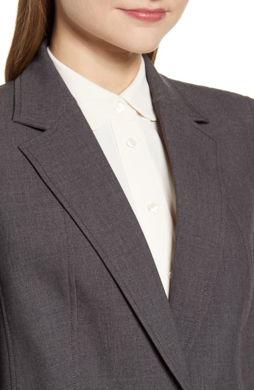 Anne Klein Blazer In Zinc/anne Blk
