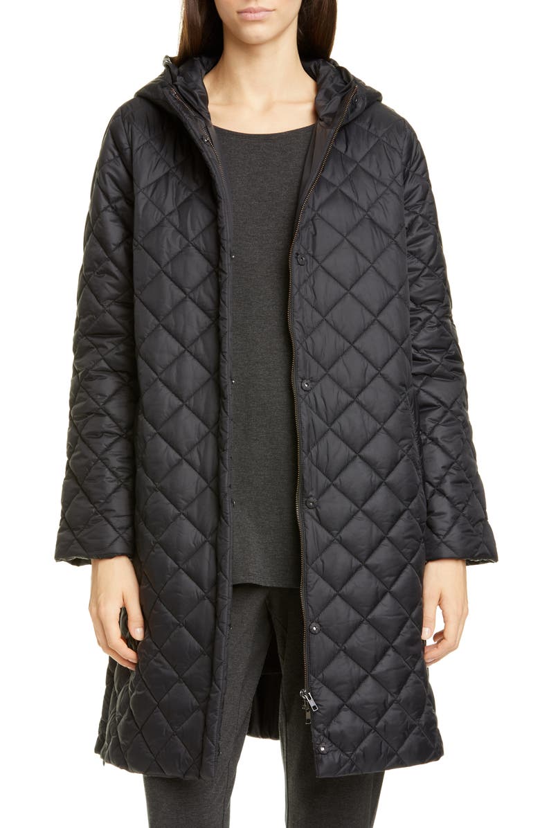 Eileen Fisher Hooded Puffer Coat (Regular & Petite) | Nordstrom