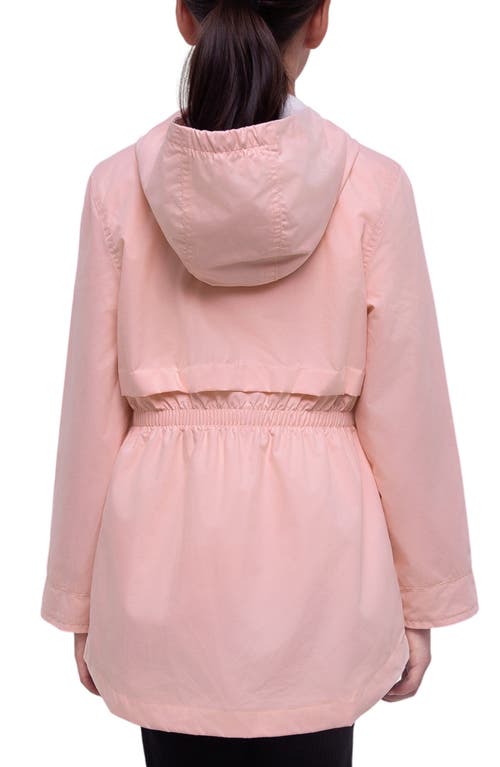 Rokka&rolla Kids' Lightweight Rain Jacket Trench Coat In Peach