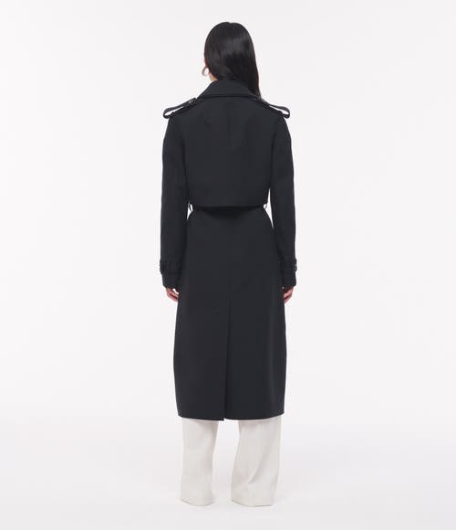 Shop Another Tomorrow Convertible Trench In Black/ivory