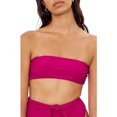 Mara Hoffman Abigail Bandeau Bikini Top, Burgundy
