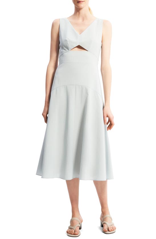 THEORY CUTOUT SLEEVELESS MIDI DRESS