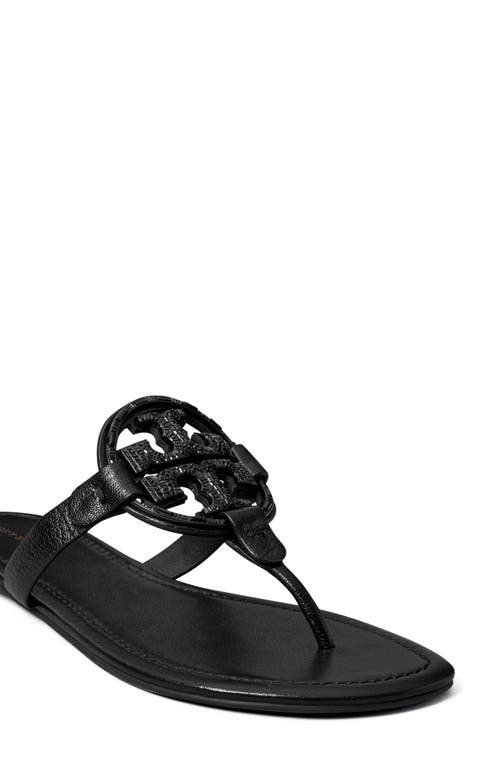 Shop Tory Burch Miller Deco Thong Sandal In Perfect Black