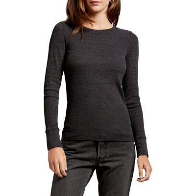 Michael Stars Juliet Long Sleeve Thermal Tee, Grey