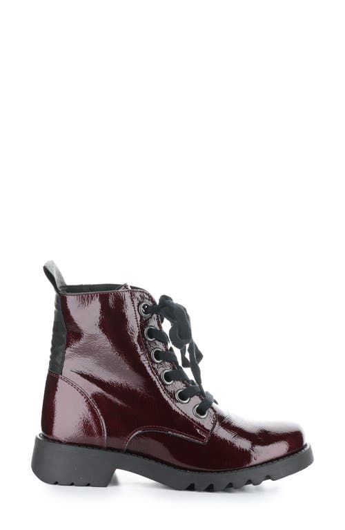 Shop Fly London Ragi Combat Boot In 043 Burgundy Rock