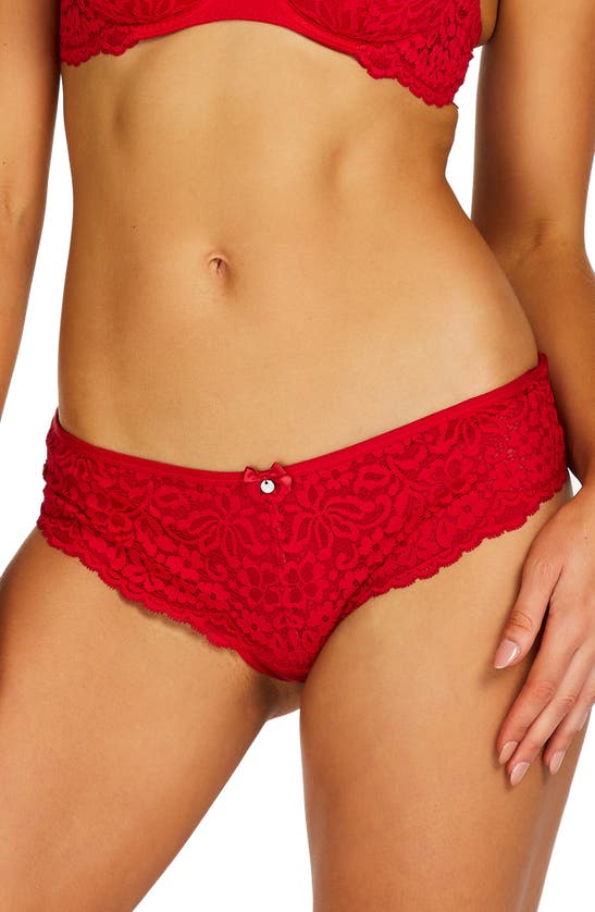 Hunkemoller Rose Brazilian Panties In Tango Red
