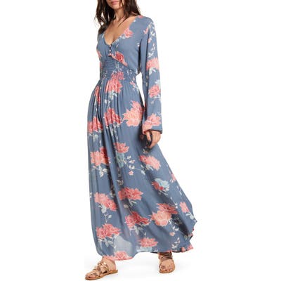 Rip Curl Moon Bay Long Sleeve Maxi Dress, Blue