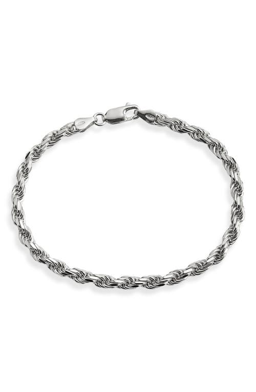Argento Vivo Sterling Silver Men's Rope Chain Bracelet at Nordstrom, Size 8.5