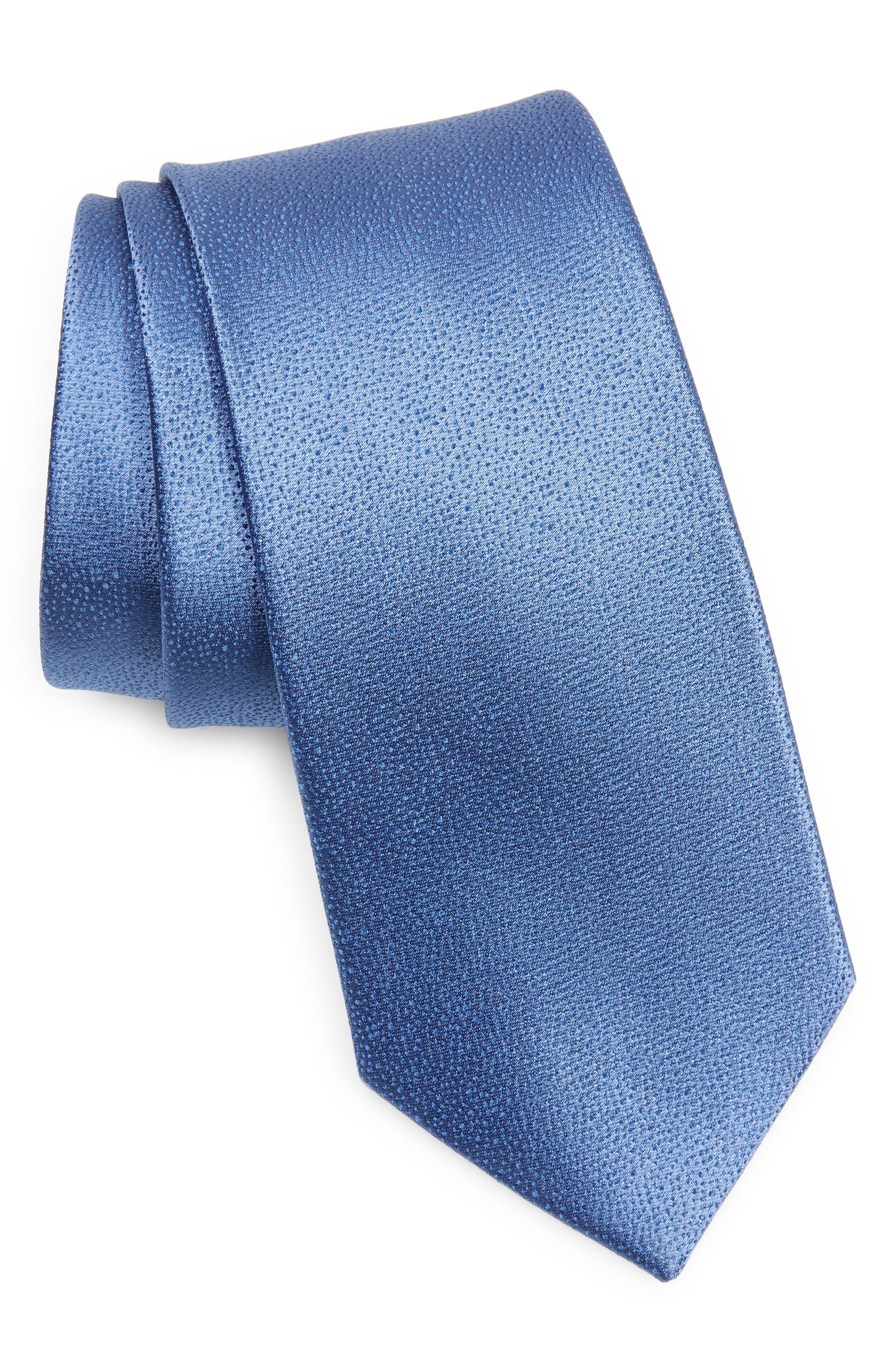 Light Blue Knightsbridge Neckwear Mens Plain Woven Tie