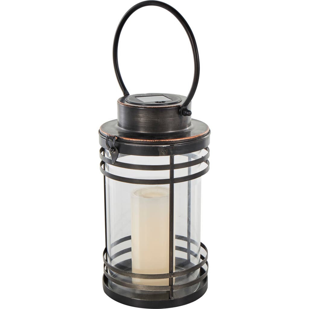 Ginger Birch Studio Metal Candle Lantern In Black
