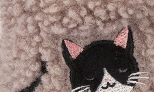 MEMOI MEMOI MORE KITTENS MEOW FAUX SHEARLING MEMORY FOAM SLIPPER