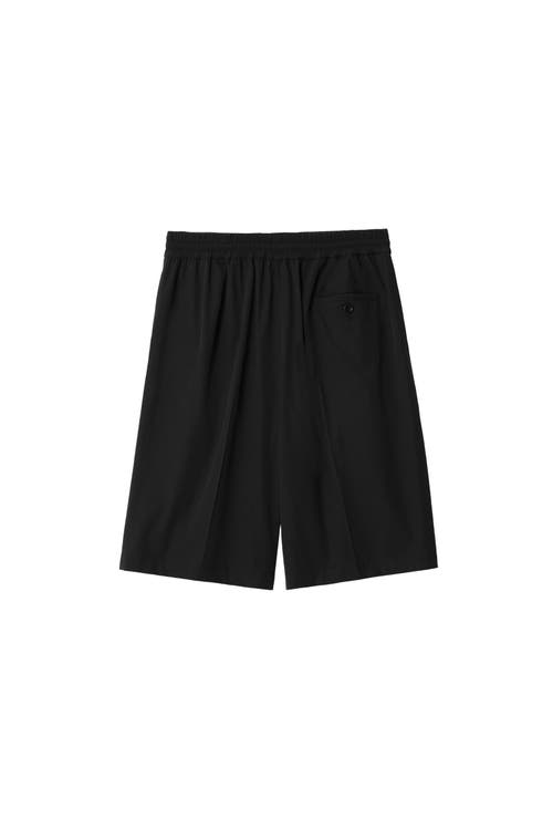 Shop Burberry Cotton Blend Tailored Shorts In Black