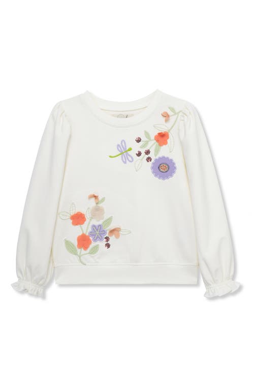 PEEK AREN'T YOU CURIOUS PEEK AREN'T YOU CURIOUS KIDS' FLORAL APPLIQUÉ SWEATSHIRT 