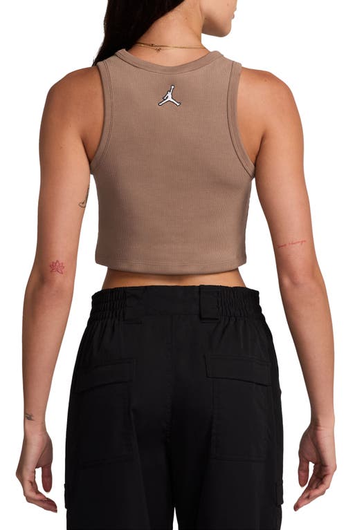 JORDAN JORDAN CROP COTTON BLEND TANK TOP 