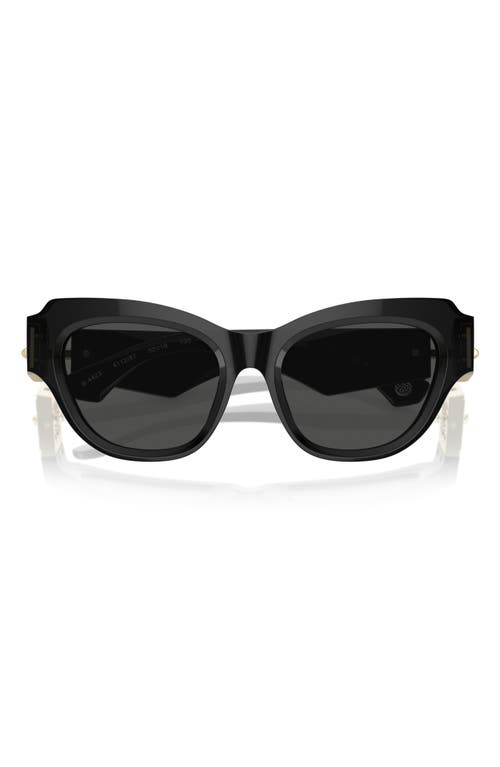 burberry 52mm Irregular Sunglasses in Black/Dark Grey at Nordstrom