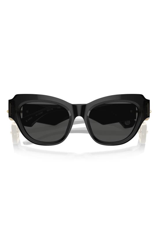 Burberry 52mm Irregular Sunglasses In Black/ Dark Grey