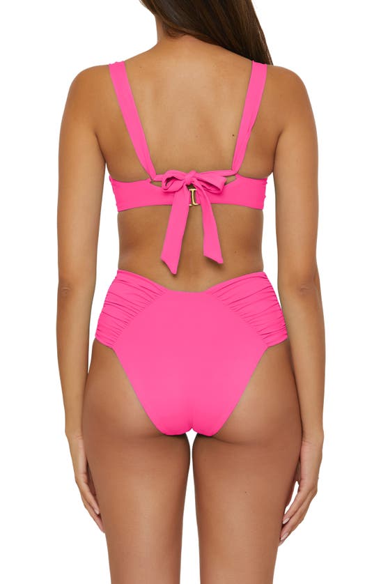 Shop Becca Color Code High Cut Bikini Bottoms In Pink