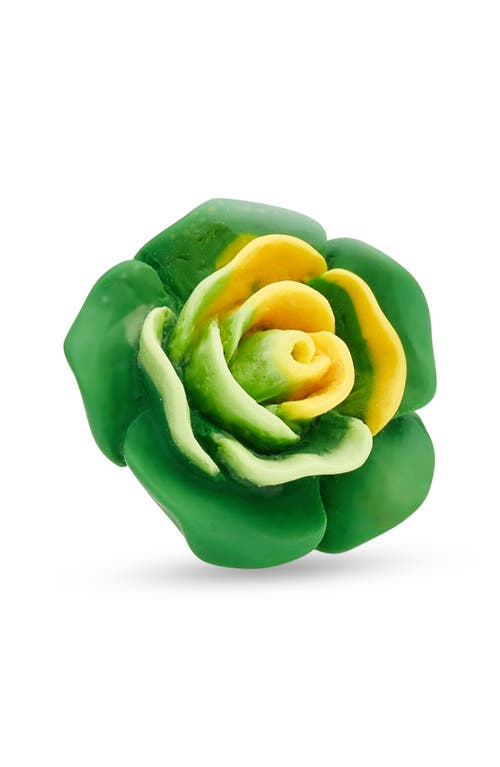 Floral Lapel Pin in Green
