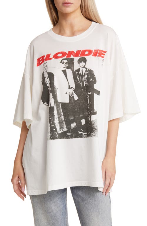 Daydreamer Blondie Cotton Graphic T-Shirt in Vintage White