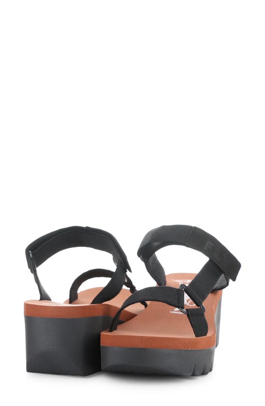 Shop Fly London Yaka Platform Wedge Sandal In Black Cupido