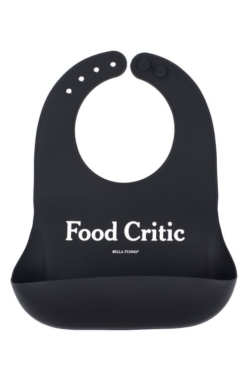 Shop Bella Tunno Food Critic Wonder Bib In Black