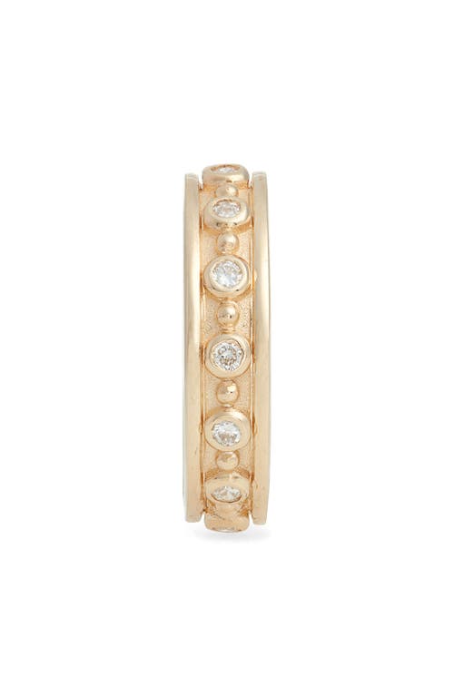 Anzie Dew Drops Marine Band Ring In Gold/diamond