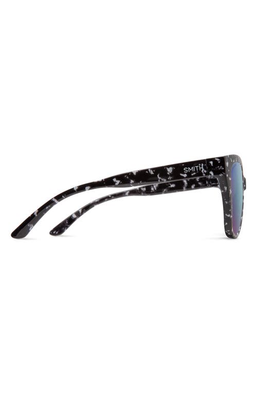 Shop Smith Era 55mm Chromapop™ Polarized Cat Eye Sunglasses In Black Marble/violet Mirror